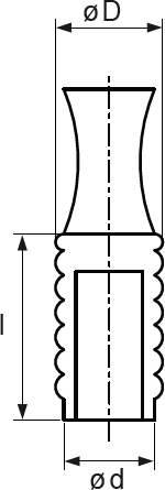 INtherm® Konische Stopfen mit Griff und Rippen Technische Zeichnung INtherm® Konische Stopfen mit Griff und Rippen