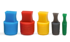 Konische Stopfen mit Griff und Rippen